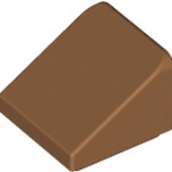 Lego kostka (kostička) 1x1x2/3 sklon (šikmá) 30° hladká, tělová tmavší (6167690)
